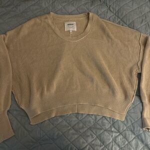 Aerie Women's Beige Crew Neck Sweater